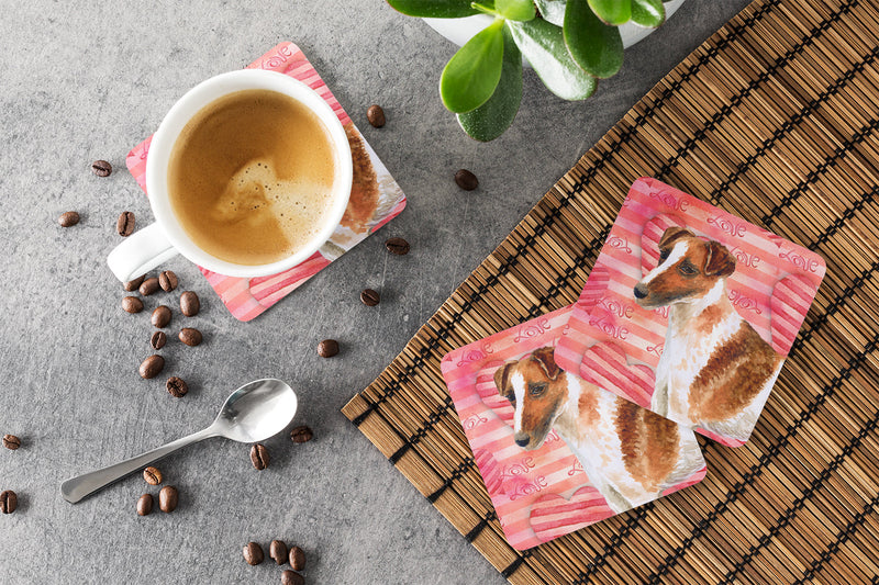 Smooth Fox Terrier Love Foam Coaster  BB9734FC