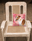 Smooth Fox Terrier Love Fabric Decorative Pillow BB9734PW1818