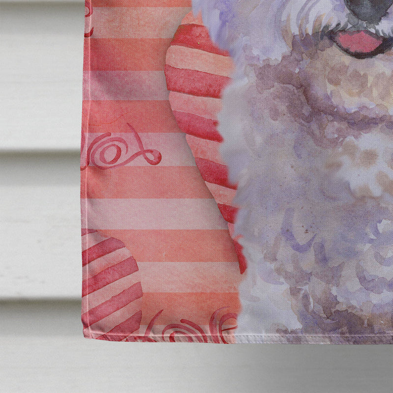 Bichon Frise Love Flag Canvas House Size BB9735CHF