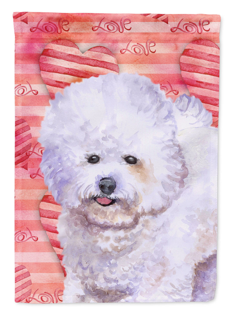 Bichon Frise Love Flag Canvas House Size BB9735CHF