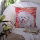 Bichon Frise Love Throw Pillow - 14x14 Decorative Pillow – Art for Your Home & Patio BB9735PW1414