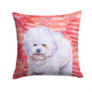Bichon Frise Love Throw Pillow - 14x14 Decorative Pillow – Art for Your Home & Patio BB9735PW1414