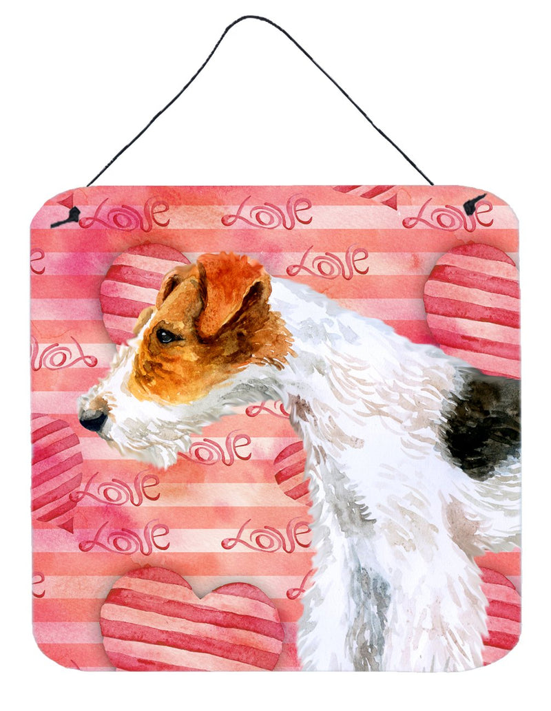 Fox Terrier Love Wall or Door Hanging Prints BB9737DS66