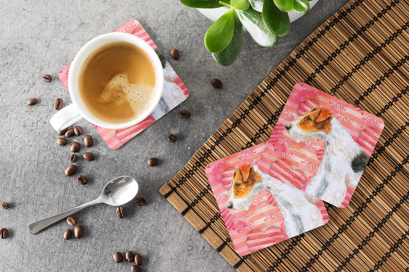 Fox Terrier Love Foam Coaster  BB9737FC