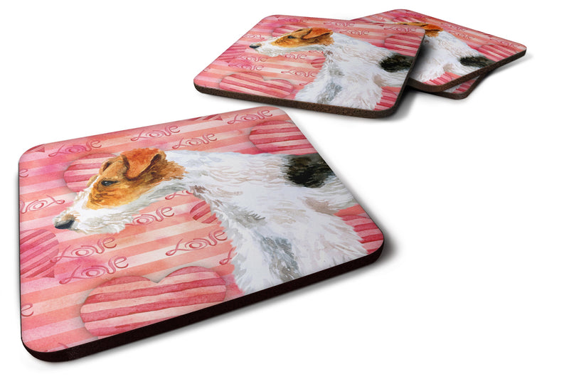 Fox Terrier Love Foam Coaster  BB9737FC
