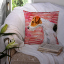 Fox Terrier Love Throw Pillow - 14x14 Decorative Pillow – Art for Your Home & Patio BB9737PW1414