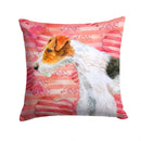 Fox Terrier Love Throw Pillow - 14x14 Decorative Pillow – Art for Your Home & Patio BB9737PW1414