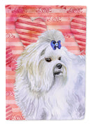 Maltese Love Flag Canvas House Size BB9738CHF