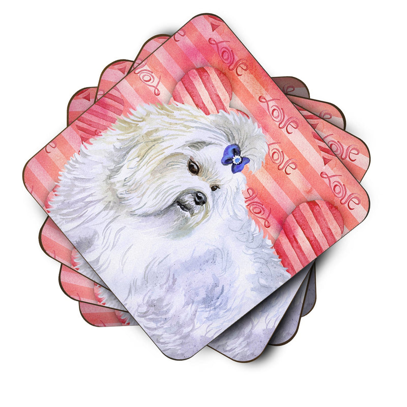 Maltese Love Foam Coaster  BB9738FC