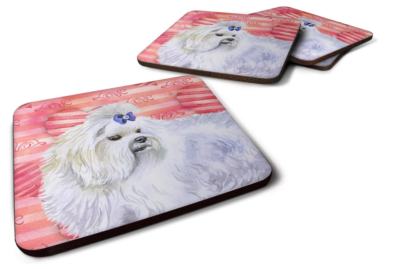 Maltese Love Foam Coaster  BB9738FC
