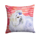 Maltese Love Throw Pillow - 14x14 Decorative Pillow – Art for Your Home & Patio BB9738PW1414