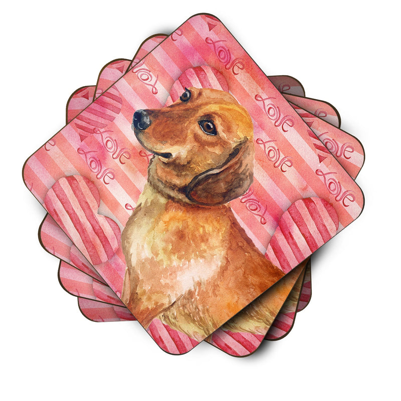 Dachshund Love Foam Coaster  BB9739FC