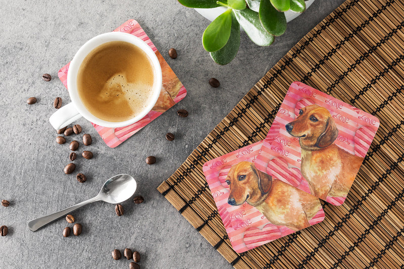 Dachshund Love Foam Coaster  BB9739FC