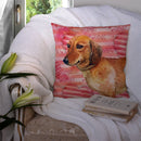 Dachshund Love Throw Pillow - 14x14 Decorative Pillow – Art for Your Home & Patio BB9739PW1414