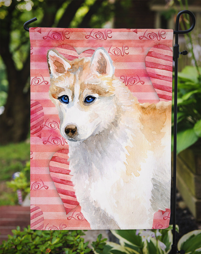 Siberian Husky Love Flag Garden Size BB9742GF