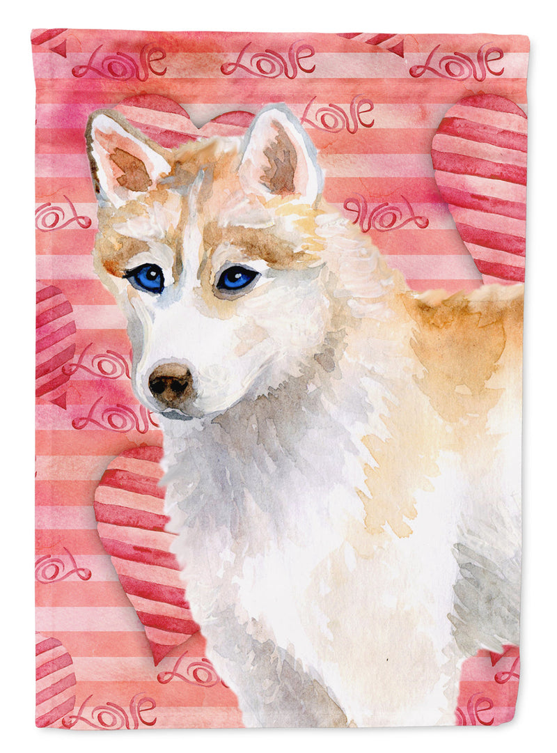 Siberian Husky Love Flag Garden Size BB9742GF