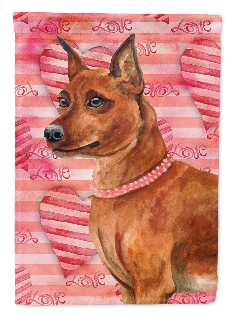 Miniature Pinscher Love Flag Canvas House Size BB9743CHF