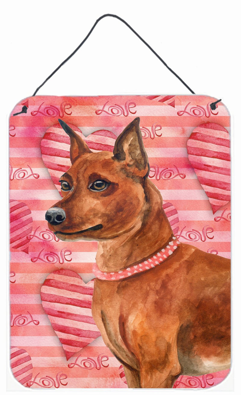 Miniature Pinscher Love Wall or Door Hanging Prints BB9743DS1216