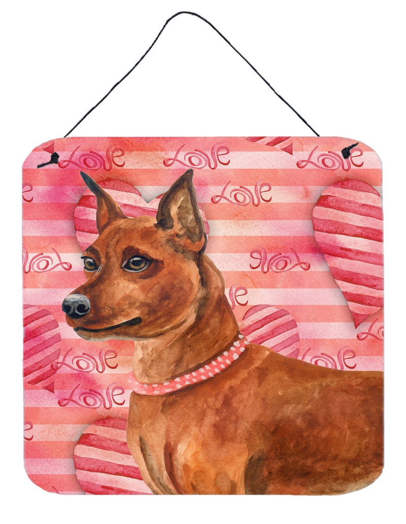 Miniature Pinscher Love Wall or Door Hanging Prints BB9743DS66