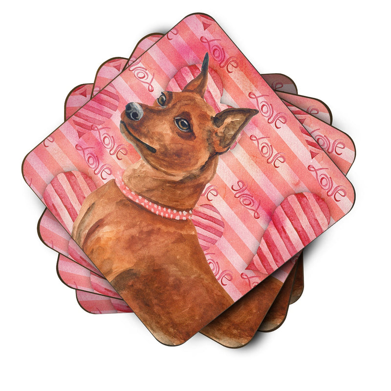 Miniature Pinscher Love Foam Coaster  BB9743FC