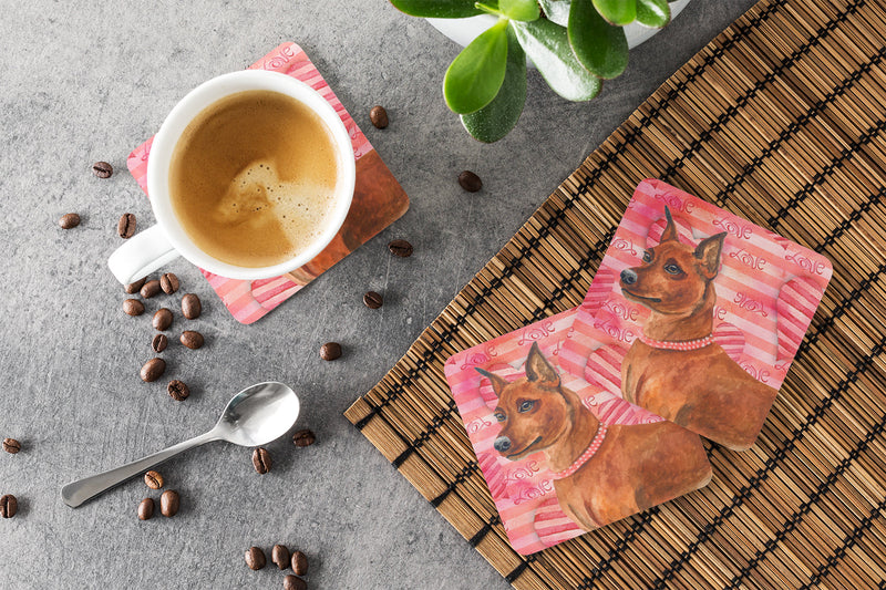 Miniature Pinscher Love Foam Coaster  BB9743FC