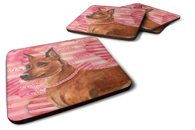 Miniature Pinscher Love Foam Coaster  BB9743FC