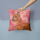 Miniature Pinscher Love Throw Pillow - 14x14 Decorative Pillow – Art for Your Home & Patio BB9743PW1414