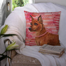 Miniature Pinscher Love Throw Pillow - 14x14 Decorative Pillow – Art for Your Home & Patio BB9743PW1414
