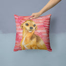 Chihuahua Love Throw Pillow - 14x14 Decorative Pillow – Art for Your Home & Patio BB9745PW1414