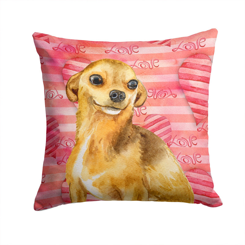 Chihuahua Love Throw Pillow - 14x14 Decorative Pillow – Art for Your Home & Patio BB9745PW1414