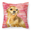 Chihuahua Love Fabric Decorative Pillow BB9745PW1818