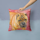 Shar Pei Love Throw Pillow - 14x14 Decorative Pillow – Art for Your Home & Patio BB9748PW1414