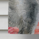 Schnauzer Love House Flag 28x40 Porch Sleeve Pole Decorative Outside Yard Banner Artwork Wall Hanging, Polyester