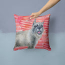 Schnauzer Love Throw Pillow - 14x14 Decorative Pillow – Art for Your Home & Patio BB9749PW1414