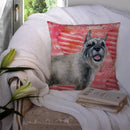 Schnauzer Love Throw Pillow - 14x14 Decorative Pillow – Art for Your Home & Patio BB9749PW1414