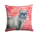 Schnauzer Love Throw Pillow - 14x14 Decorative Pillow – Art for Your Home & Patio BB9749PW1414