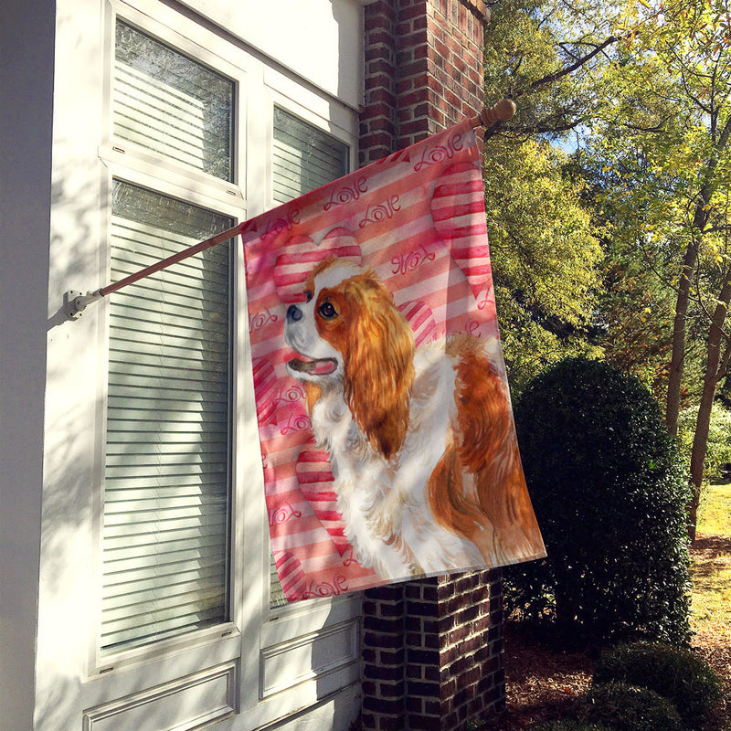 Cavalier Spaniel Love Flag Canvas House Size BB9750CHF