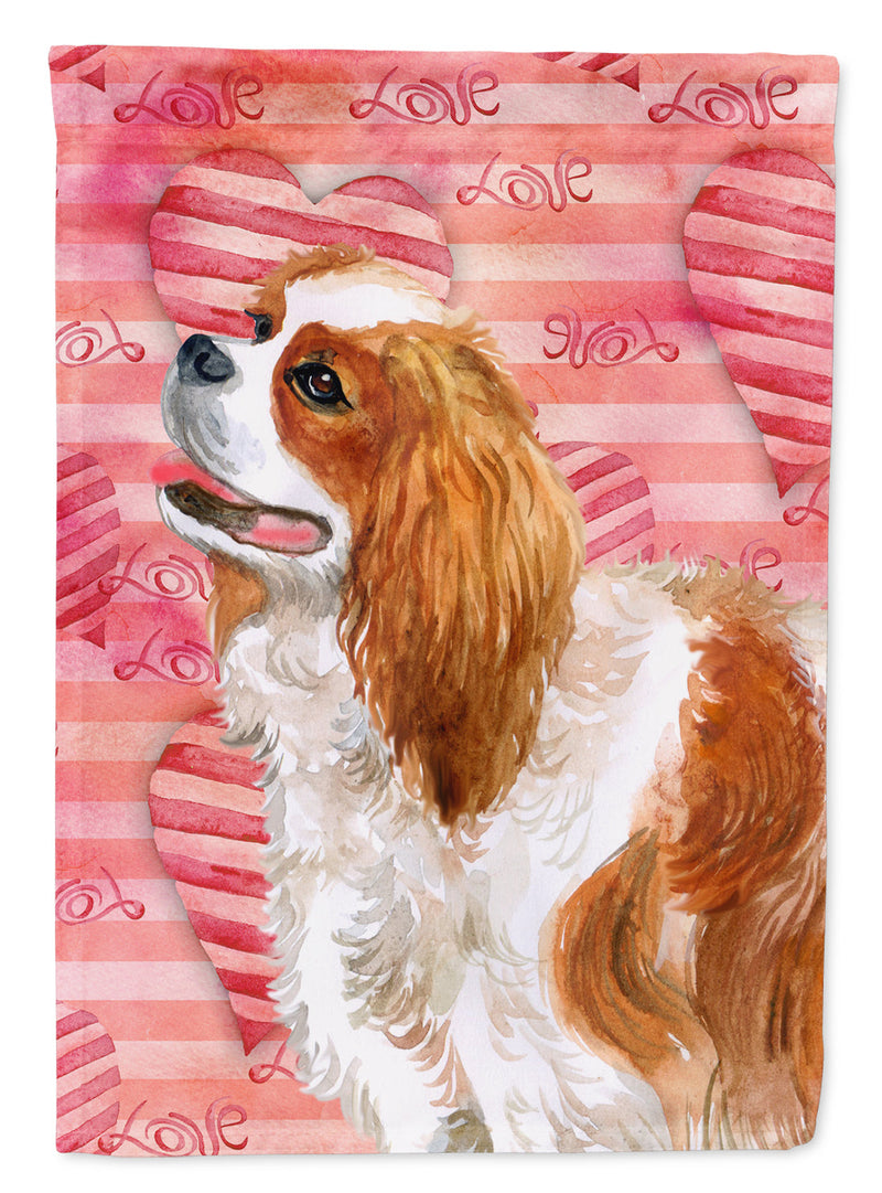 Cavalier Spaniel Love Flag Canvas House Size BB9750CHF