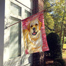 Golden Retriever Love Flag Canvas House Size BB9751CHF