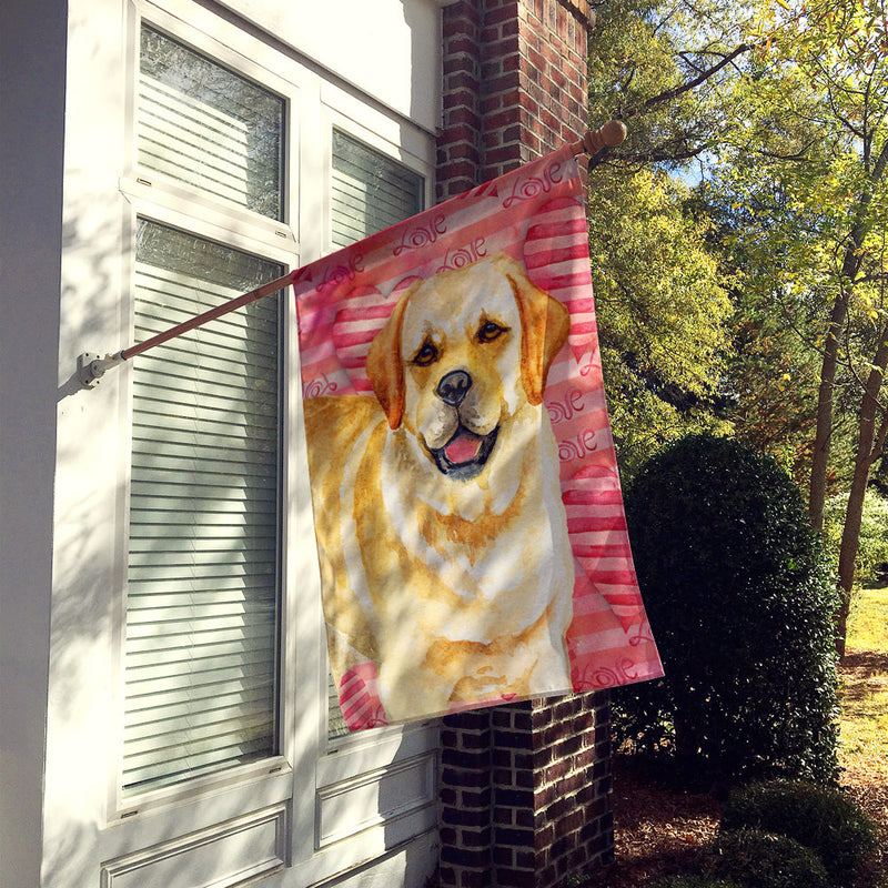 Golden Retriever Love Flag Canvas House Size BB9751CHF