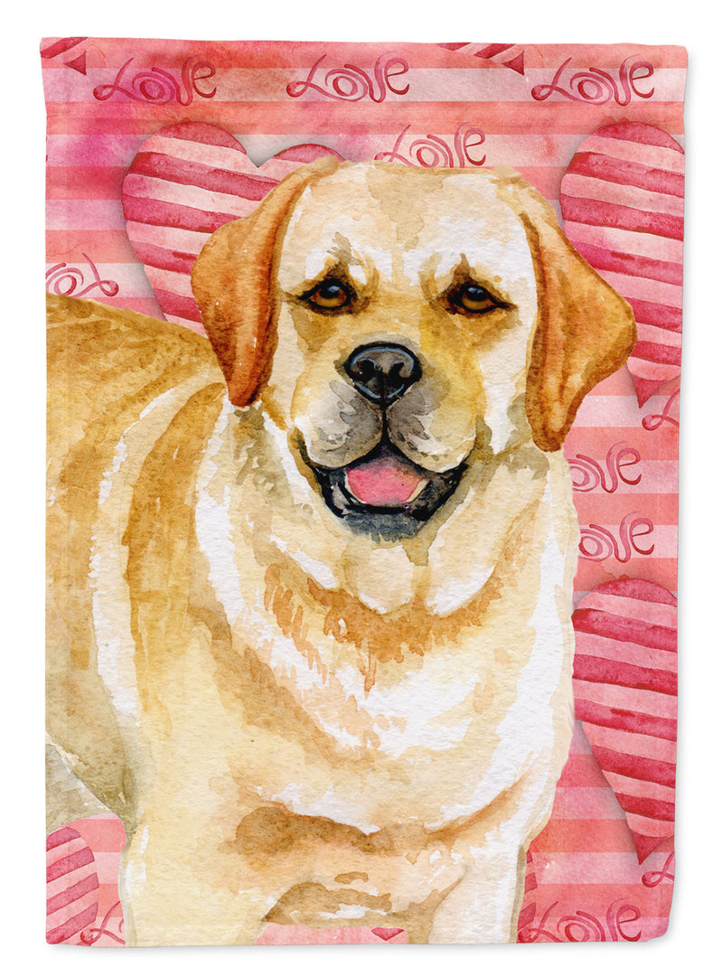 Golden Retriever Love Flag Canvas House Size BB9751CHF