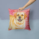Golden Retriever Love Throw Pillow - 14x14 Decorative Pillow – Art for Your Home & Patio BB9751PW1414