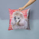 Poodle Love Throw Pillow - 14x14 Decorative Pillow – Art for Your Home & Patio BB9752PW1414