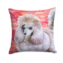 Poodle Love Throw Pillow - 14x14 Decorative Pillow – Art for Your Home & Patio BB9752PW1414