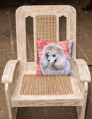 Poodle Love Fabric Decorative Pillow BB9752PW1818
