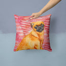 Small Brabant Griffon Love Throw Pillow - 14x14 Decorative Pillow – Art for Your Home & Patio BB9754PW1414