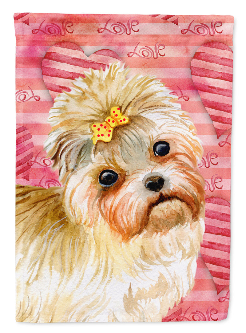 Morkie Love Garden Flag - Outdoor Decorative Yard Flag BB9755GF