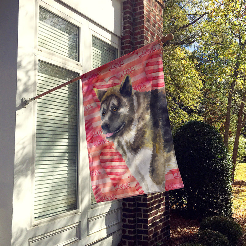 American Akita Love Flag Canvas House Size BB9756CHF