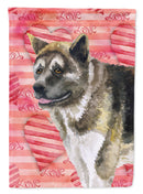American Akita Love Flag Canvas House Size BB9756CHF