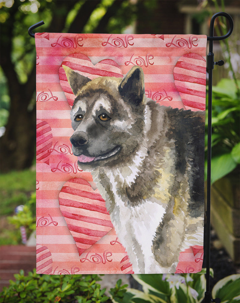 American Akita Love Flag Garden Size BB9756GF